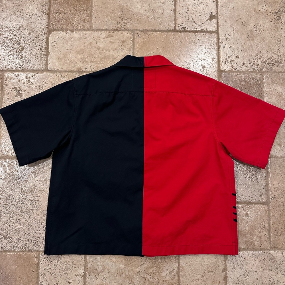 Prada Double Match FW20 Black Purple Red Horse Bowling Shirt - Picture 8 of 15